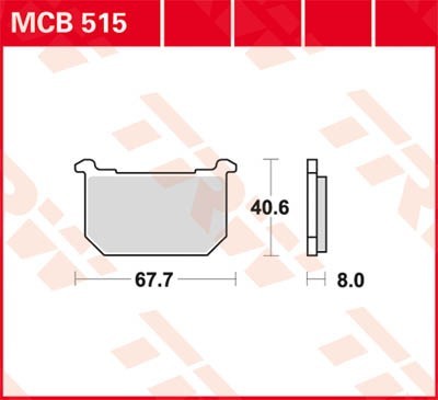 TRW Lucas Scheiben Bremsbelag MCB515