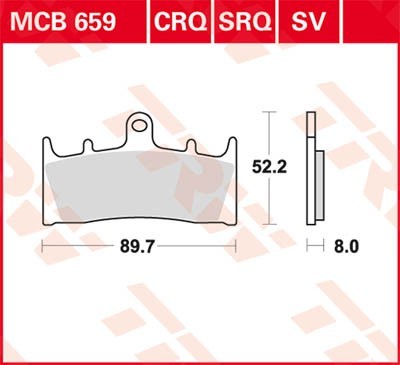 TRW Lucas Scheiben Bremsbelag MCB659CRQ