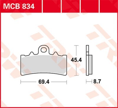 TRW Lucas Scheiben Bremsbelag MCB834