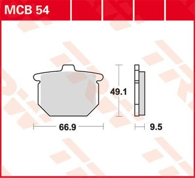 TRW Lucas Scheiben Bremsbelag MCB54