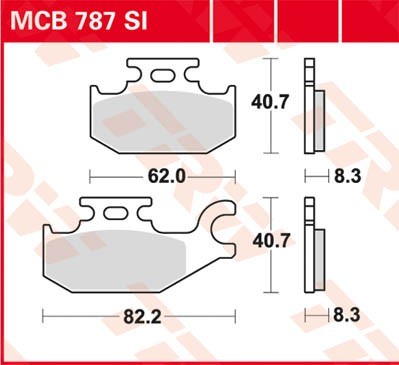 TRW Lucas Scheiben Bremsbelag MCB787SI