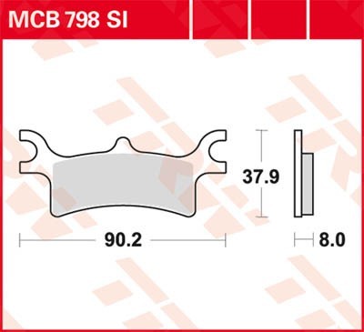 TRW Lucas Scheiben Bremsbelag MCB798SI