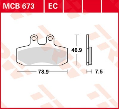 TRW Lucas Scheiben Bremsbelag MCB673EC