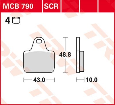 TRW Lucas Scheiben Bremsbelag MCB790SCR