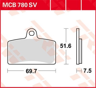 TRW Lucas Scheiben Bremsbelag MCB780SV