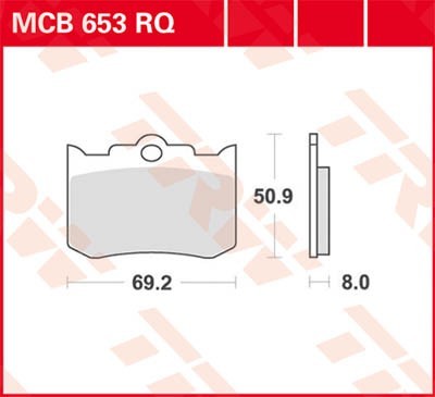 TRW Lucas Scheiben Bremsbelag MCB653RQ