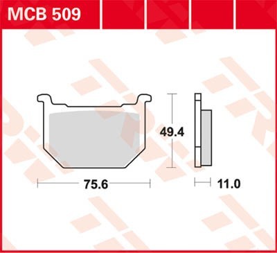 TRW Lucas Scheiben Bremsbelag MCB509