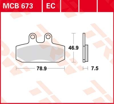 TRW Lucas Scheiben Bremsbelag MCB673EC (50VP)