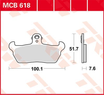 TRW Lucas Scheiben Bremsbelag MCB618