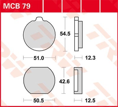 TRW Lucas Scheiben Bremsbelag MCB79