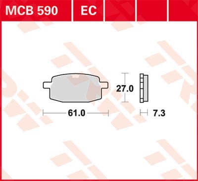 TRW Lucas Scheiben Bremsbelag MCB590EC