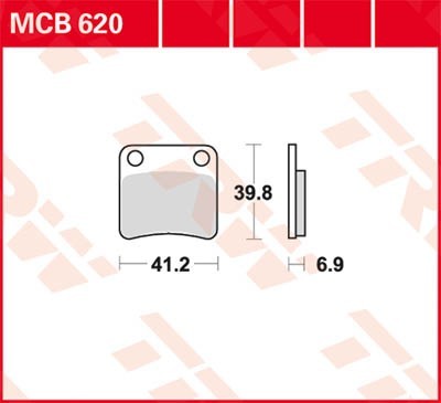 TRW Lucas Scheiben Bremsbelag MCB620