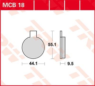 TRW Lucas Scheiben Bremsbelag MCB18