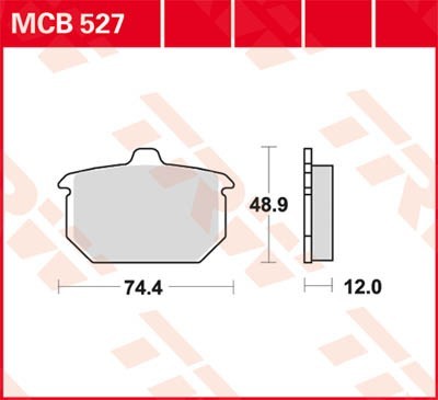 TRW Lucas Scheiben Bremsbelag MCB527