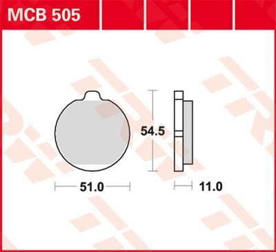 TRW Lucas Scheiben Bremsbelag MCB505