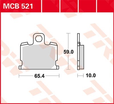 TRW Lucas Scheiben Bremsbelag MCB521