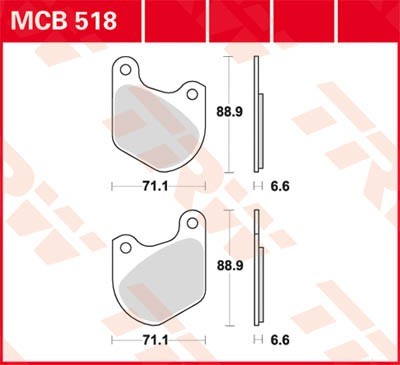 TRW Lucas Scheiben Bremsbelag MCB518