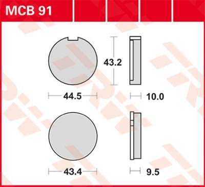 TRW Lucas Scheiben Bremsbelag MCB91