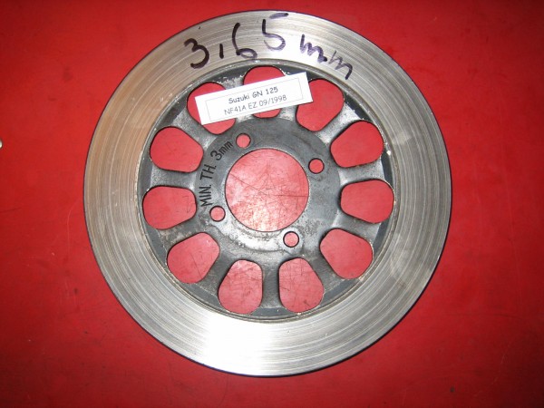 Suzuki GN 125 NF41 Bremsscheibe gebraucht 3,65mm