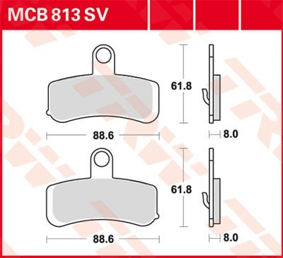 TRW Lucas Scheiben Bremsbelag MCB813SV