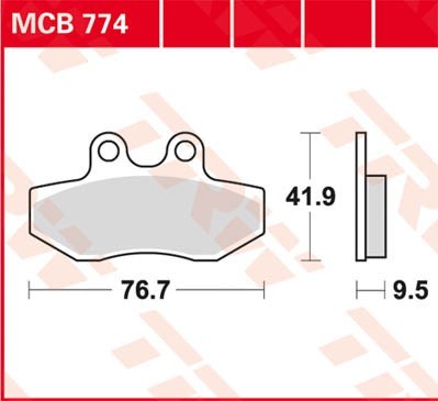 TRW Lucas Scheiben Bremsbelag MCB774