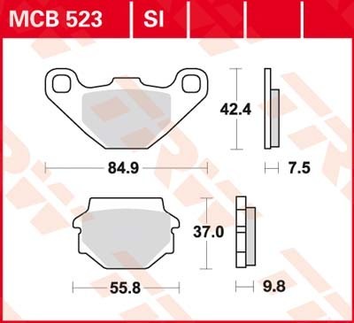 TRW Lucas Scheiben Bremsbelag MCB523SI