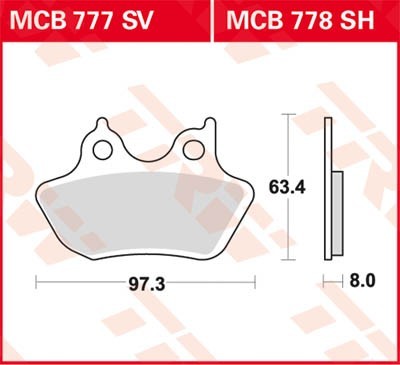 TRW Lucas Scheiben Bremsbelag MCB777SV