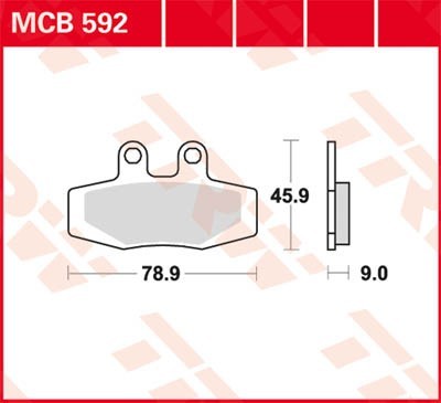 TRW Lucas Scheiben Bremsbelag MCB592