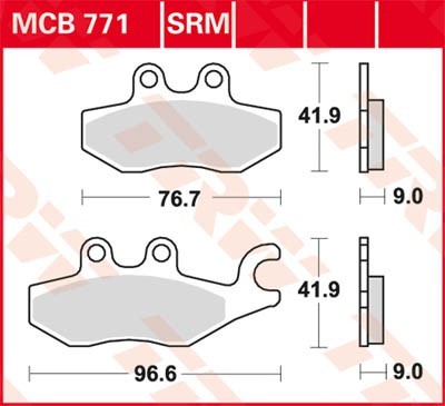 TRW Lucas Scheiben Bremsbelag MCB771