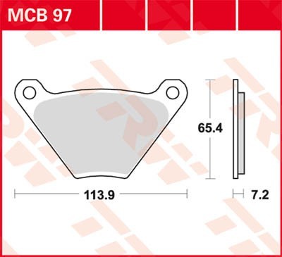 TRW Lucas Scheiben Bremsbelag MCB97