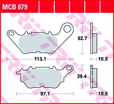 TRW Lucas Scheiben Bremsbelag MCB879