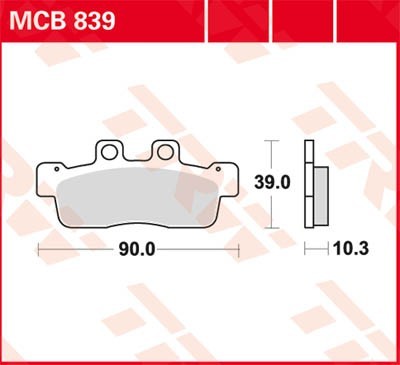 TRW Lucas Scheiben Bremsbelag MCB839