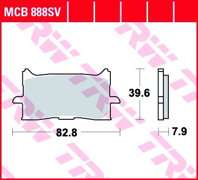 TRW Lucas Scheiben Bremsbelag MCB888SV