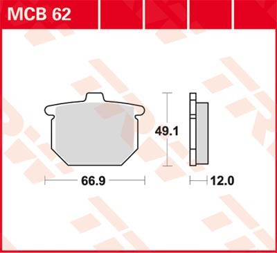 TRW Lucas Scheiben Bremsbelag MCB62