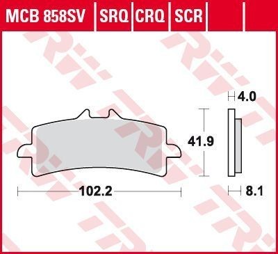 TRW Lucas Scheiben Bremsbelag MCB858CRQ