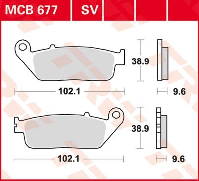 TRW Lucas Scheiben Bremsbelag MCB677