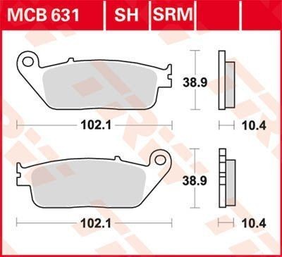 TRW Lucas Scheiben Bremsbelag MCB631SRM